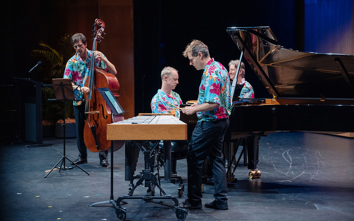 Performers playing music