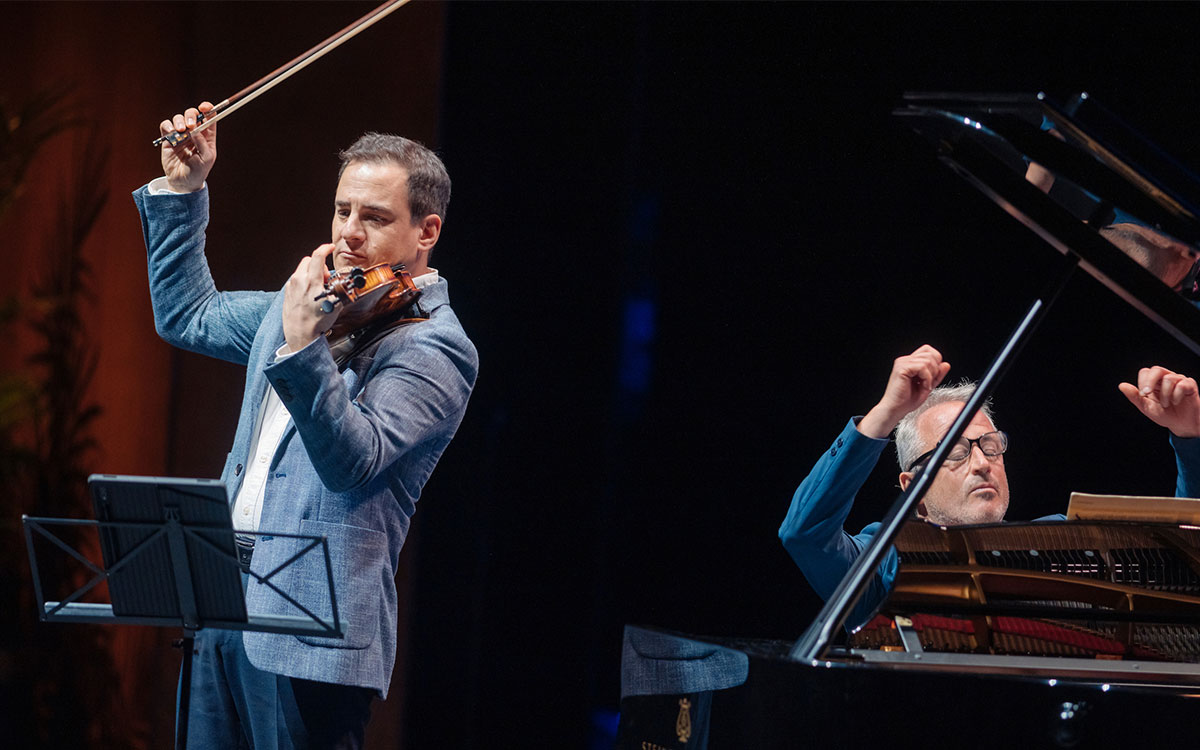 Performers playing music