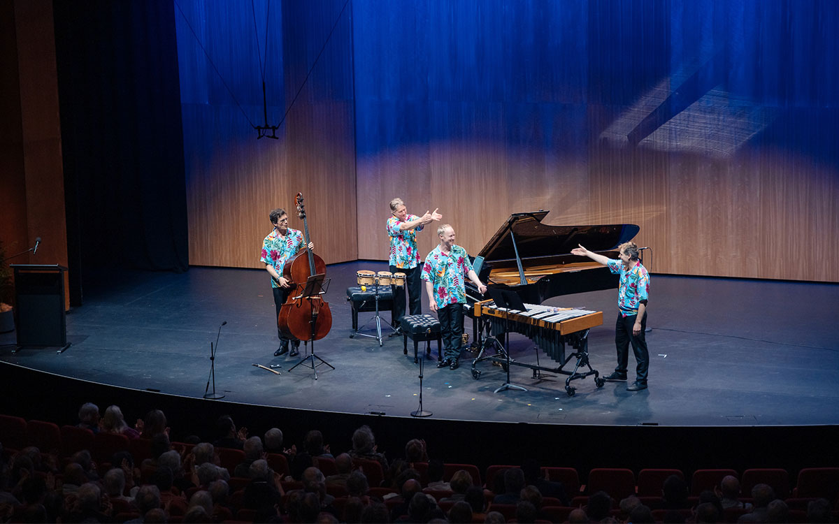 Performers playing music