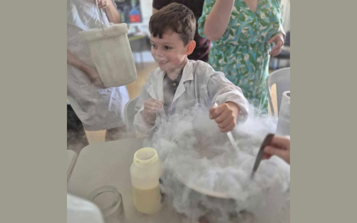 Kids doing science
