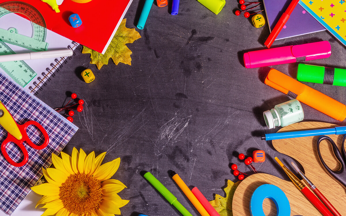 A pile of stationary