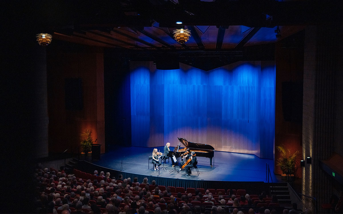 Performers playing piano