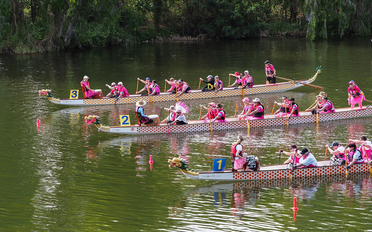 Boats competing in the regatta