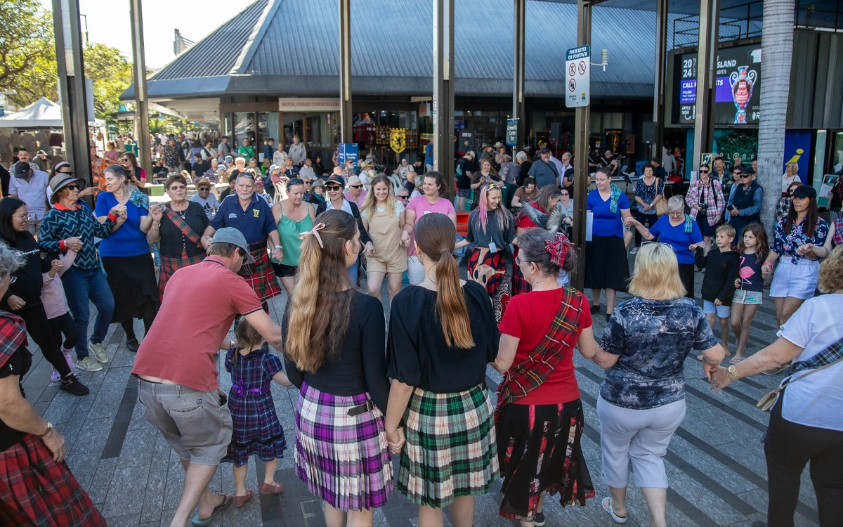 Participants in Townsville Tartan Day