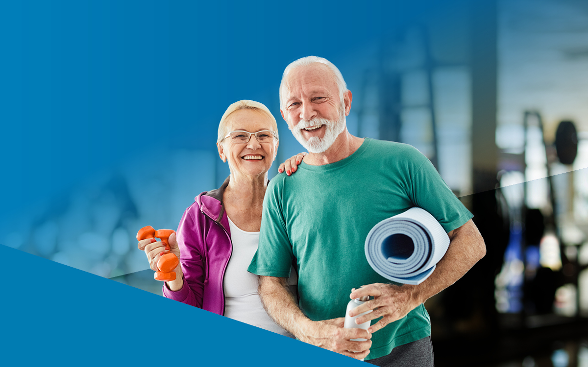 Seniors being healthy and well