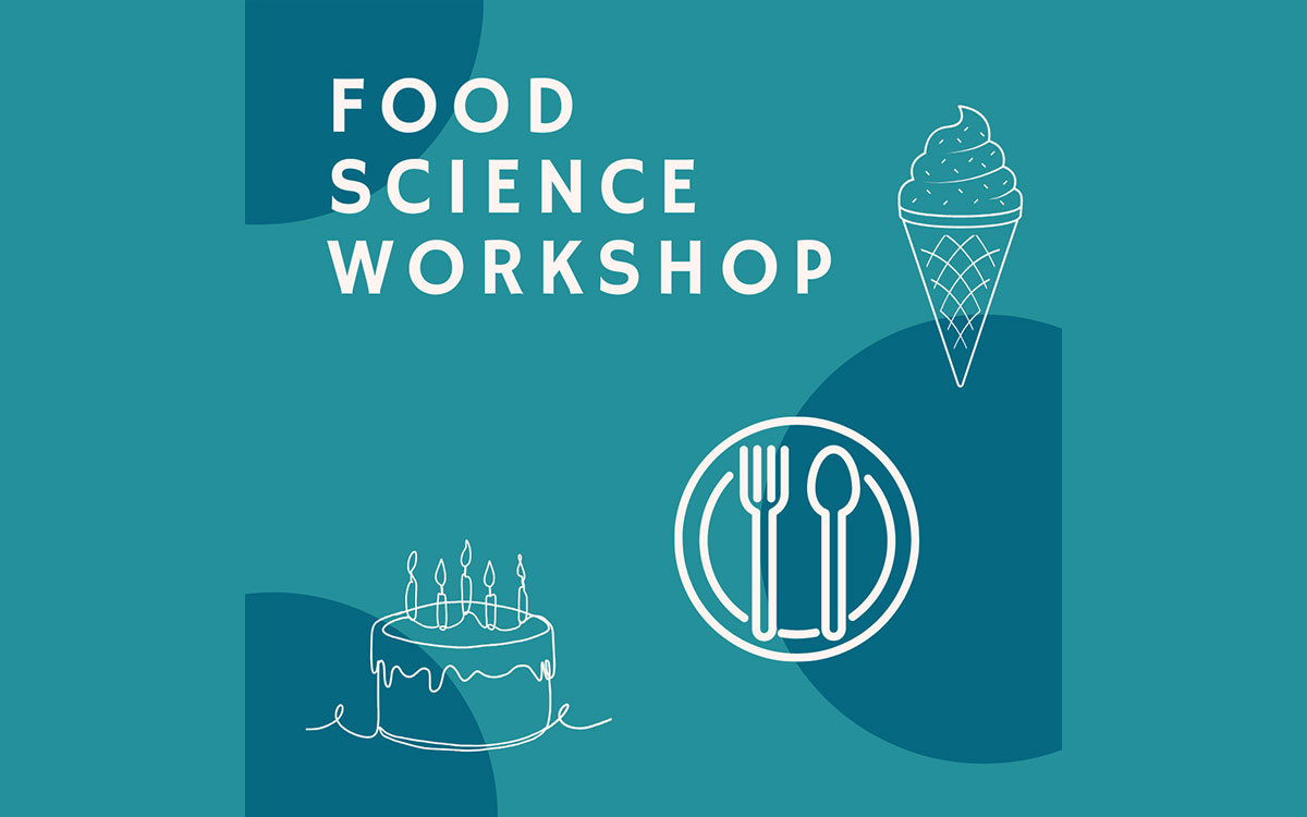 Food Science text on aqua background