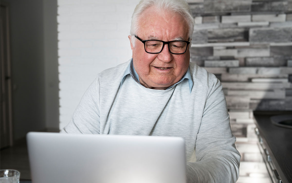 Man on computer