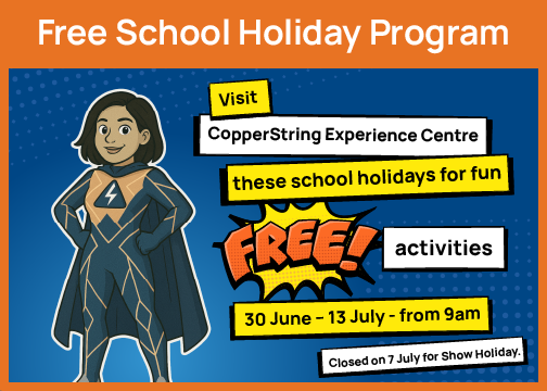 CopperString Experience Centre School Holiday Energy Superhero program image