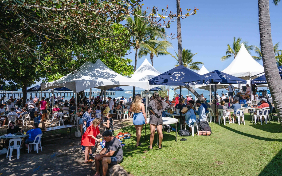 People at a festival