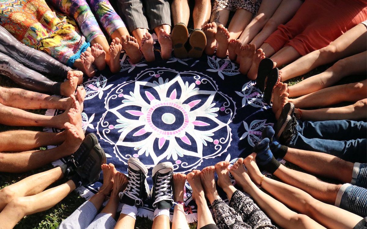 People sitting together in unity