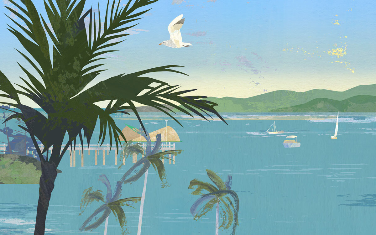 Palm tree beach image