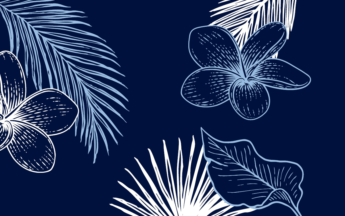 flowers on a blue background