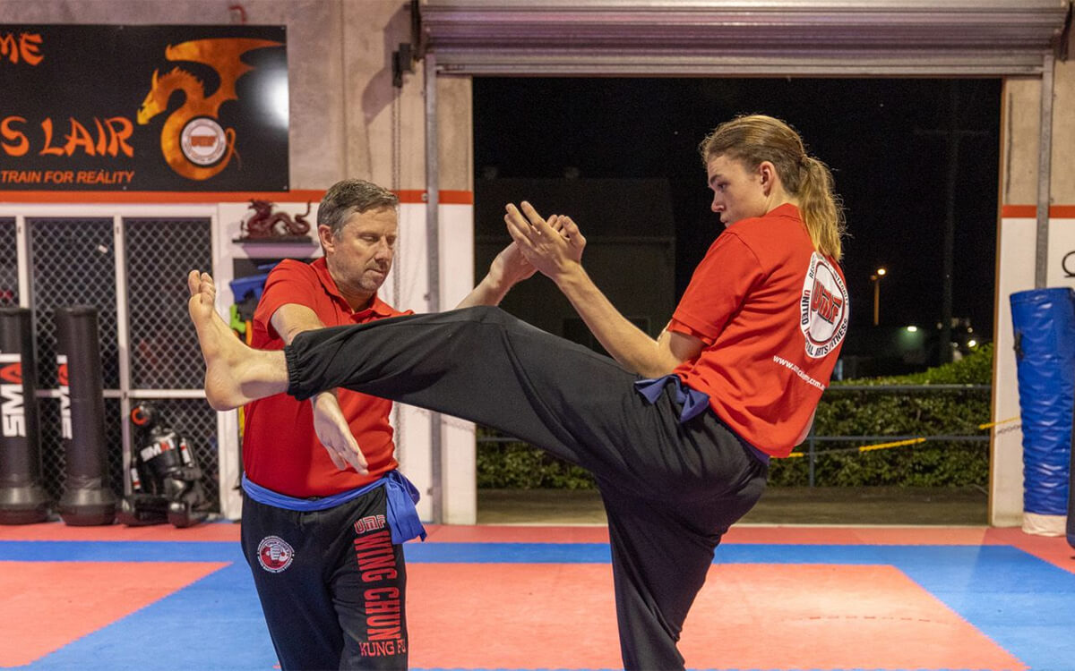 Man doing Wing Chun Kung Fu training