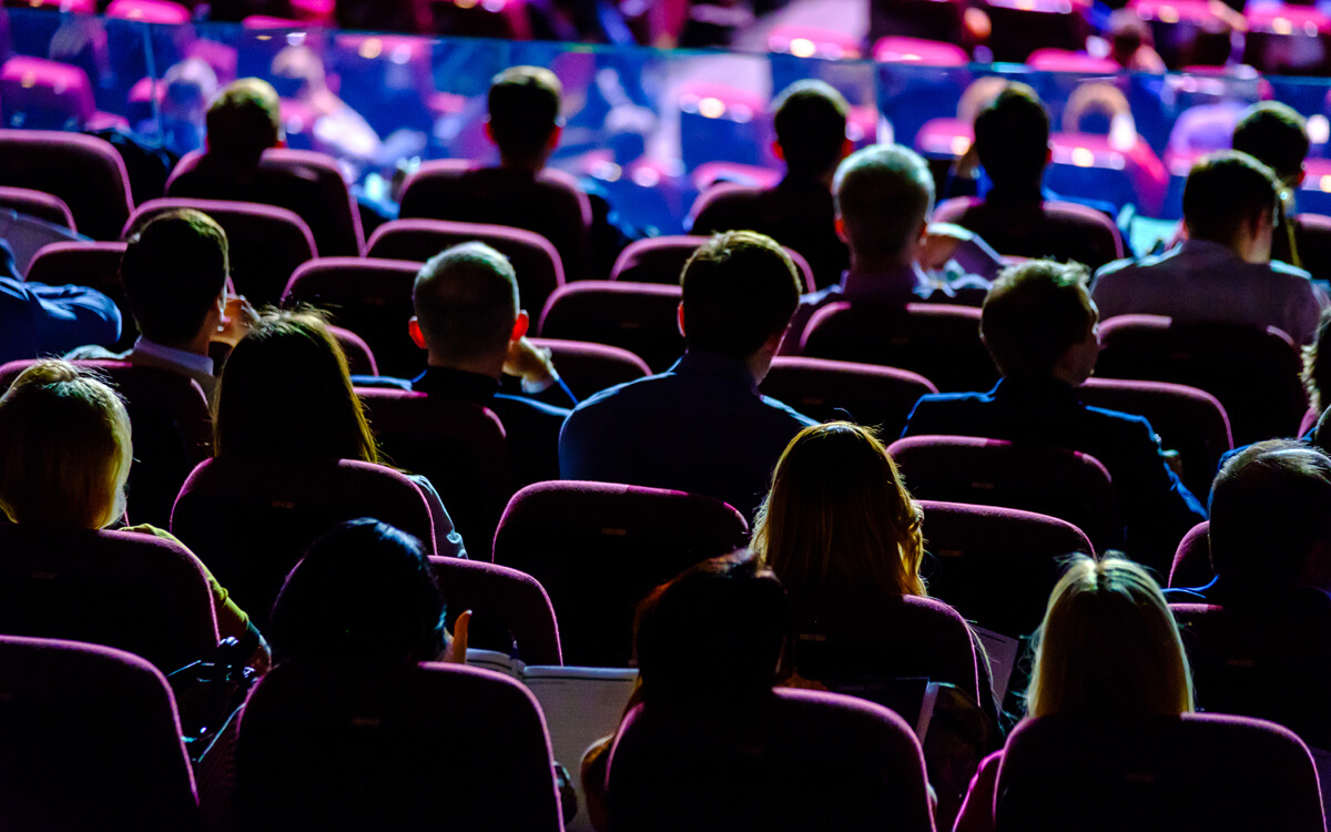 People seated at a cinema