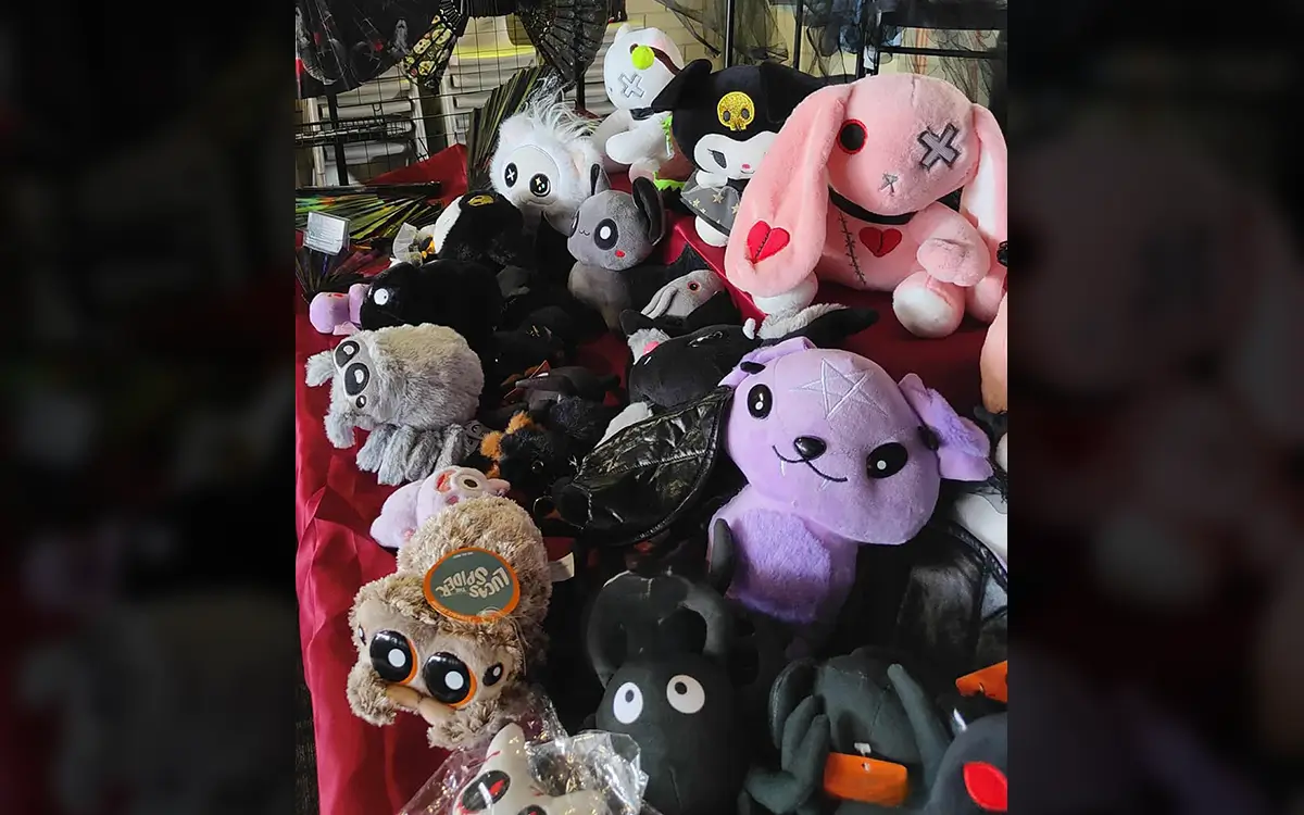 Various alternative plush toys including Lucas the Spider