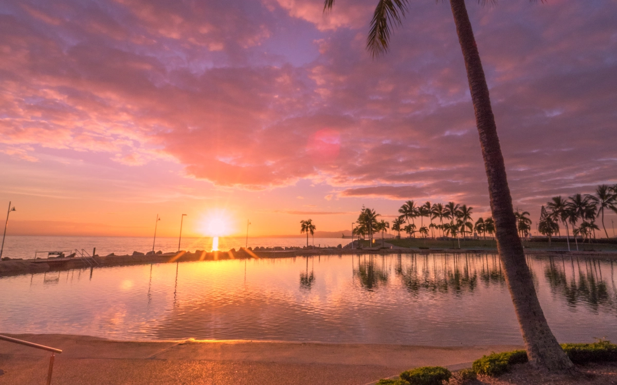 A sunset over The Rockpool