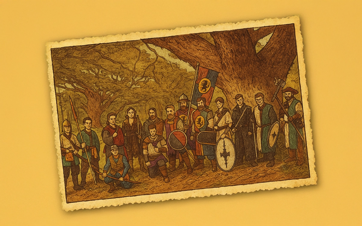 A Chat GPT image of a group of fighters